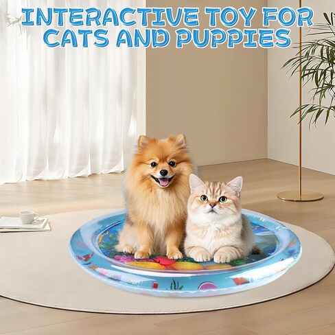 Cat Dog Water Mat, Thickened Durable Non-Slip Playmat, Durable Easy Clean Water Mat, for Indoor and Outdoor Cat Dog Toys in Saudi Arabia