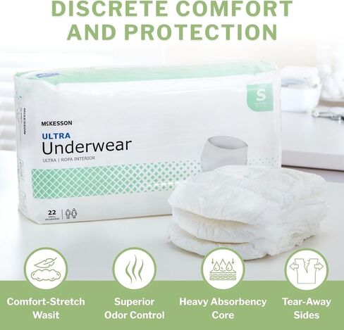 McKesson Ultra Underwear, Incontinence, Heavy Absorbency, Medium, 20 Count in Saudi Arabia