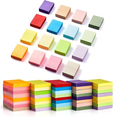(40 Pads) Sticky Notes 1.5x2 in, 16 Colors Post Self Stick Pad Its, Clean Removal Colorful Mini Pads Bulk for Office, Home, School,Teachers, Meeting, Notebooks in Saudi Arabia