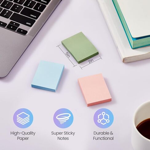 (40 Pads) Sticky Notes 1.5x2 in, 16 Colors Post Self Stick Pad Its, Clean Removal Colorful Mini Pads Bulk for Office, Home, School,Teachers, Meeting, Notebooks in Saudi Arabia