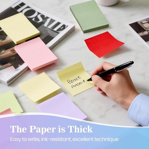 (40 Pads) Sticky Notes 1.5x2 in, 16 Colors Post Self Stick Pad Its, Clean Removal Colorful Mini Pads Bulk for Office, Home, School,Teachers, Meeting, Notebooks in Saudi Arabia