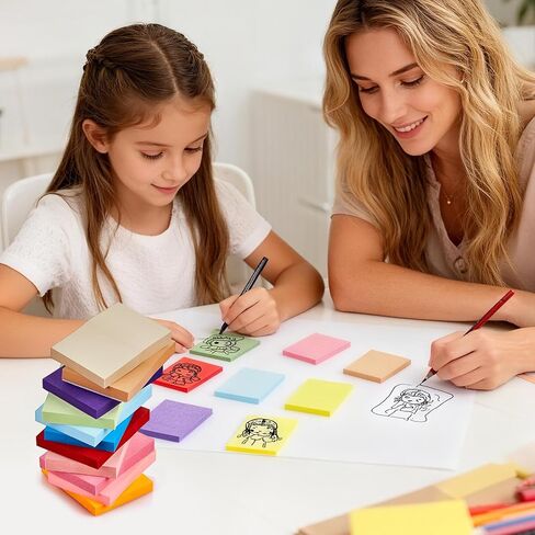 (40 Pads) Sticky Notes 1.5x2 in, 16 Colors Post Self Stick Pad Its, Clean Removal Colorful Mini Pads Bulk for Office, Home, School,Teachers, Meeting, Notebooks in Saudi Arabia