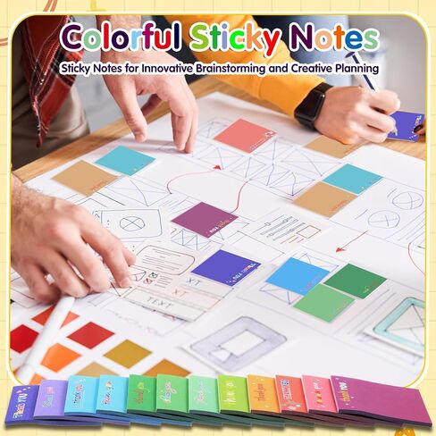 48 Pcs Thank You Sticky Note 3x3 Inch Employee Appreciation Sticky Note Pad with Line Back to School Gift Bulk Mini Inspirational Team Favor for Teacher Nurse Coworker Staff Office(Blank) in Saudi Arabia