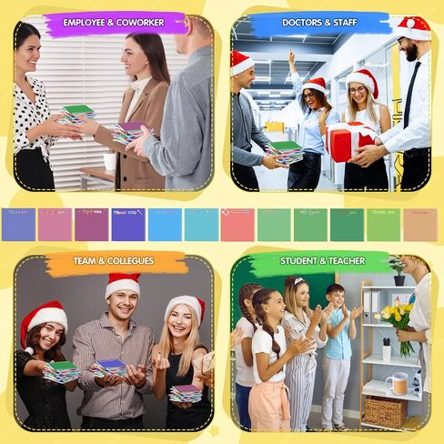 48 Pcs Thank You Sticky Note 3x3 Inch Employee Appreciation Sticky Note Pad with Line Back to School Gift Bulk Mini Inspirational Team Favor for Teacher Nurse Coworker Staff Office(Blank) in Saudi Arabia