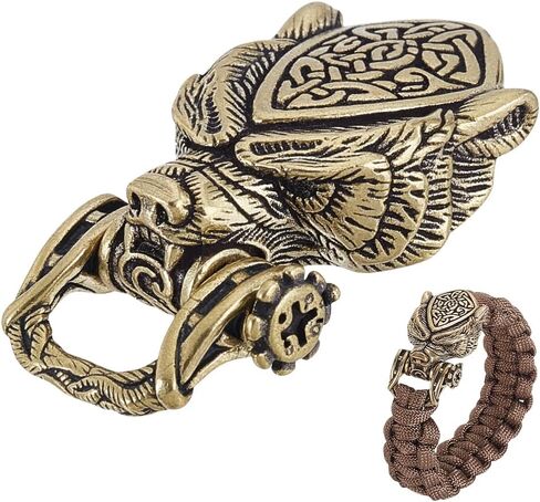 Ahandmaker النحاس النحاس النحاس الألباس ، حبات رأس الذئب رأس القطع القديم القديم الحبل النسيج صنع أبازيم الوحوش أقفال الحبل السحابات لحرف DIY الإكسسوارات قلادة القلادة القلادة ، البرونزية العتيقة in Saudi Arabia
