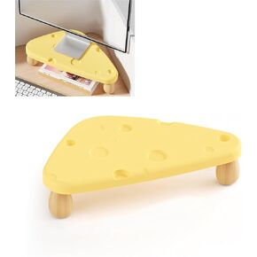Computer Monitor Riser，Monitor Stand Riser， Cute Office Desktop Storage Rack, Ergonomic Laptop Monitor Risers for Saving Space(White) in Saudi Arabia
