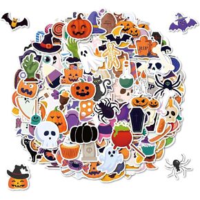 200 PCS Halloween Stickers, Non-Repeating Halloween Party Favors, Vinyl Waterproof Halloween Decorations Gifts Party Supplies, Reusable Pumpkin Ghost Stikcers ﻿ in Saudi Arabia