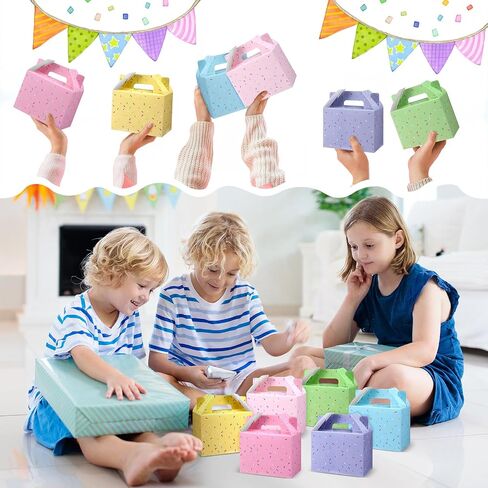 Motiskyy 24 Pcs Confetti Donut Sprinkles Gift Boxes Foldable Ice Cream Paper Treat Boxes Cupcake Party Decorations for Baby Shower Birthday Wedding Donut Party Supplies in Saudi Arabia