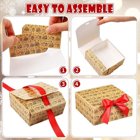 صناديق هدايا Amsoingspark 24 PCS مع أغطية 4.5 "x4.5" X2 in Saudi Arabia