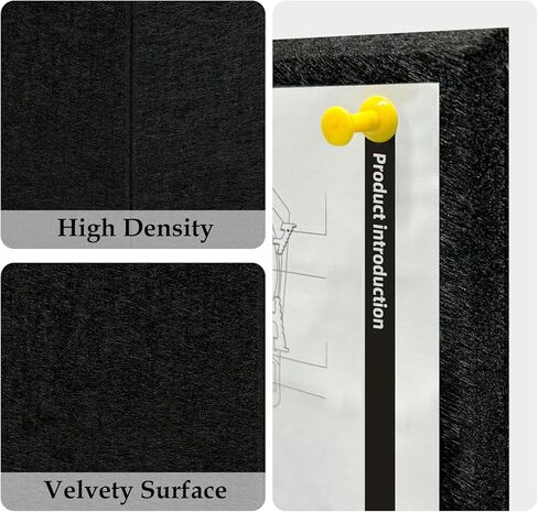 البديل الصغير للوحة الفلين - 6 بلاط جدران محسوس ، 36 "x24" لوحات الفلين للجدران مع 35 دبابيس وعلامات لاصقة قابلة للإزالة ، لوحة دبوس حديثة للمكتب والمنزل (رمادي) in Kuwait