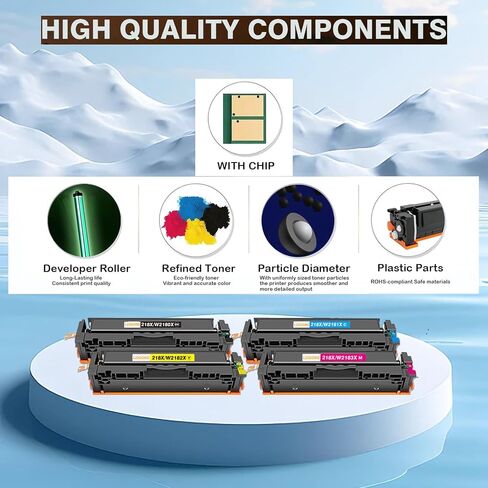 218x 218A خراطيش الحبر مع بديل متوافق مع HP 218x من خراطيش الحبر HP 218x 4 لتلويات HP LaserJet Pro MFP 3301FDW TONER 3301CDW 3301SDW 3201DW PRINTER W2180A W2180X BCMY in Saudi Arabia
