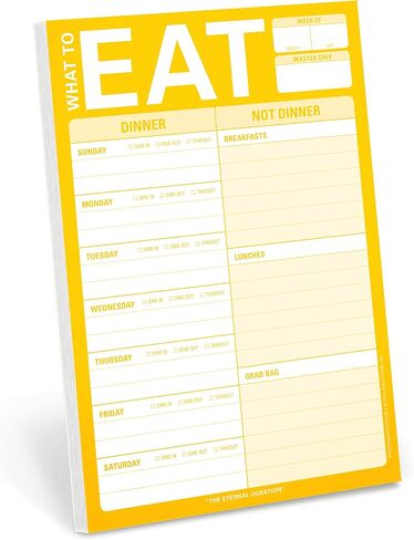 طرق ضرب What To Eat Pad Pad Meal Pad ، 6 × 9 بوصات (أصفر) in Saudi Arabia