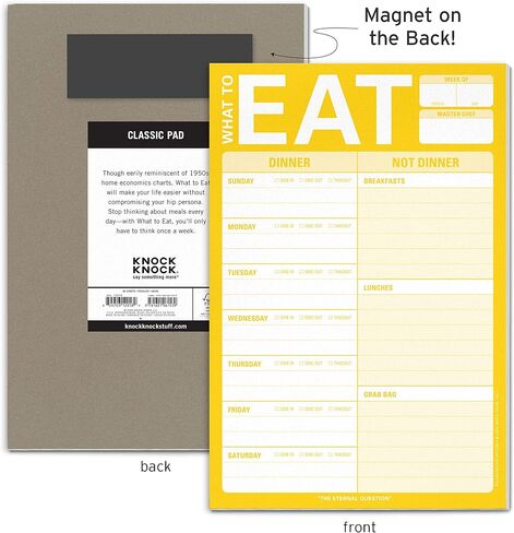 طرق ضرب What To Eat Pad Pad Meal Pad ، 6 × 9 بوصات (أصفر) in Saudi Arabia