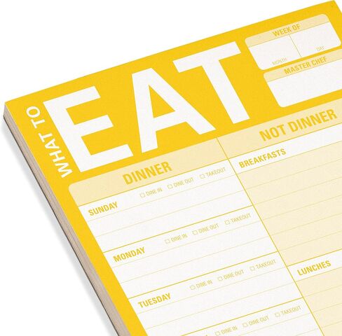 طرق ضرب What To Eat Pad Pad Meal Pad ، 6 × 9 بوصات (أصفر) in Saudi Arabia
