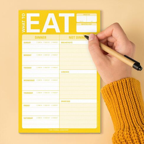طرق ضرب What To Eat Pad Pad Meal Pad ، 6 × 9 بوصات (أصفر) in Saudi Arabia