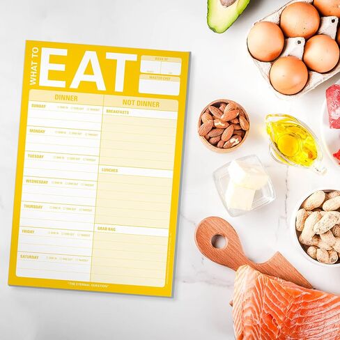 طرق ضرب What To Eat Pad Pad Meal Pad ، 6 × 9 بوصات (أصفر) in Saudi Arabia