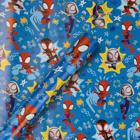لفة ورق التغليف هولمارك ، حزمة من 3 في 1 Marvel Spidey وتصميم أصدقائه المدهش ، 2M لكل منها ، عيد ميلاد ، عيد الميلاد ، الأزرق in Saudi Arabia