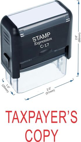 StampExpression - TAXPAYER'S Copy Office Self Inking Rubber Stamp - Red Ink (A-5845) in Saudi Arabia