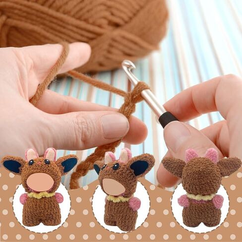 مجموعة ملابس محبط يدويًا لابوبو (لا دمية) قبعة بنية مع زهور زهرة صفراء قابلة للفصل لتلقيح 17 سم دمى in Kuwait