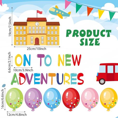 Taobary 67 PCS Hot Air Balloon Bulletin Decoration Set School Collulful Hot Air Balloon Accent Paper Classroom School Decored Decor in Saudi Arabia