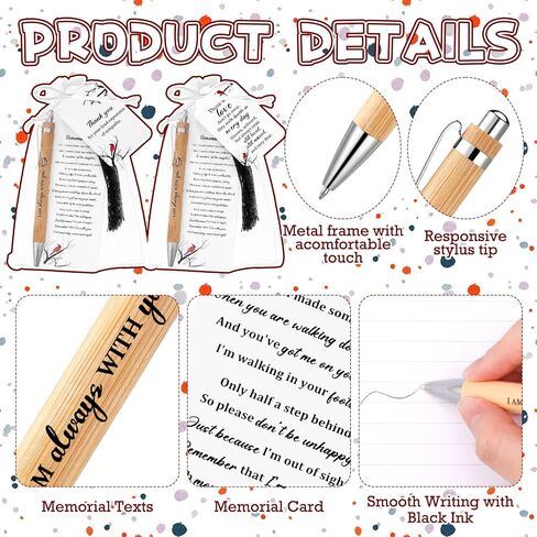 200 Pcs Cardinal Funeral Gifts Celebration of Life Gifts Set Memorial Decorations for Sympathy Include 50 Ballpoint Pens 50 Bookmark 50 Poem Cards and 50 Organza Bags for Guest Memory Presents Family in Saudi Arabia