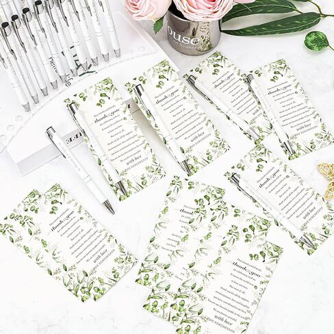 30 مجموعة من أقلام الزفاف ليفورات للضيوف للضيوف بالزفاف السائبة هدايا أقلام القلم القابلة للسحب مع بطاقات الشكر للجيش لضيف الزفاف لوازم حفلات حفلات الزفاف in Kuwait