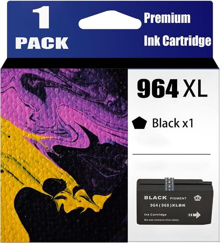 964 XL حبر خراطيش عالية العائد متوافق مع HP OfficeJet Pro 9020 9025 9010 9015 9019 إعادة ملء Combo Pack Printers Clostridge ، حزمة مزيج × 4 in Saudi Arabia