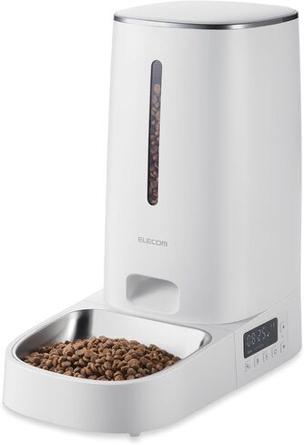 ELECOM Automatic Pet Feeder for Cats and Dogs, 4L Capacity, Programmable Timer, Portion Control, Voice Recording, Auto Cat Feeder w/Freshness Preserve, Up to 6 Meals Per Day (Single Tray) in Saudi Arabia