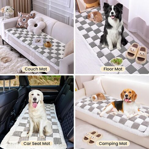 Backseat Pet Bed Mat,Dog Bed for Car,Dog Seat Cover for Car Back Seat, Non-Slip Travel Pet Mat, Fit for Backseat Extenders and Seat Covers (Black&White) in Saudi Arabia