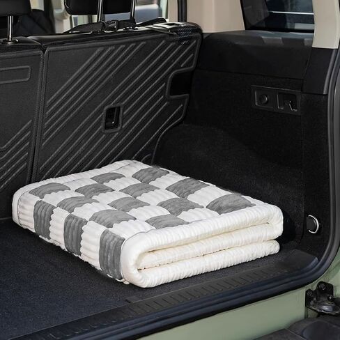 Backseat Pet Bed Mat,Dog Bed for Car,Dog Seat Cover for Car Back Seat, Non-Slip Travel Pet Mat, Fit for Backseat Extenders and Seat Covers (Black&White) in Saudi Arabia