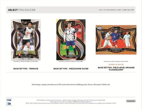 2024/25 Panini Select FIFA Soccer 6-Pack Hobby Blaster Trading Card Box (One Base Orange Fluorescent Per Box) in Saudi Arabia