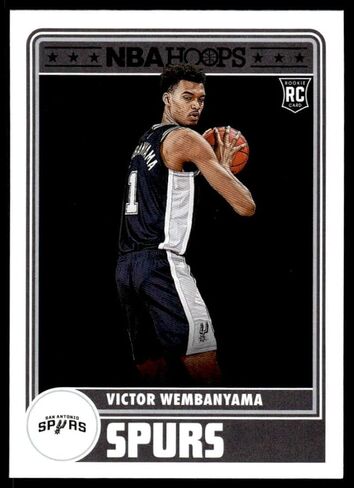 2023-24 Hoops #298 Victor Wembanyama RC Rookie San Antonio Spurs NBA Basketball Trading Card in Saudi Arabia