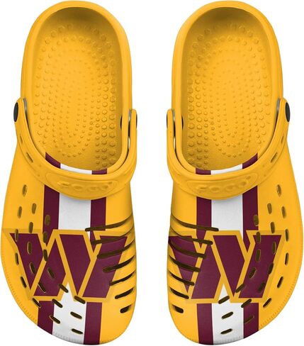 FOCO Kansas City Chiefs NFL Mens Team Stripe Clog with Strap - XL in Saudi Arabia