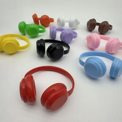 Doll Accessories Set with Headphones, Glasses and Shoes, 4 Color Options Available for LABUBU 2025 (Black) in Saudi Arabia