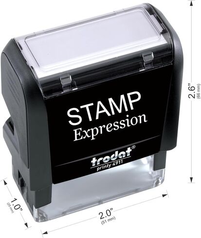 StampExpression - الإشعار الأول ، الثاني ، الثالث (مجموعة من 3) طابع مطاطي للمكتب - الحبر الأحمر (A -5968) in Saudi Arabia