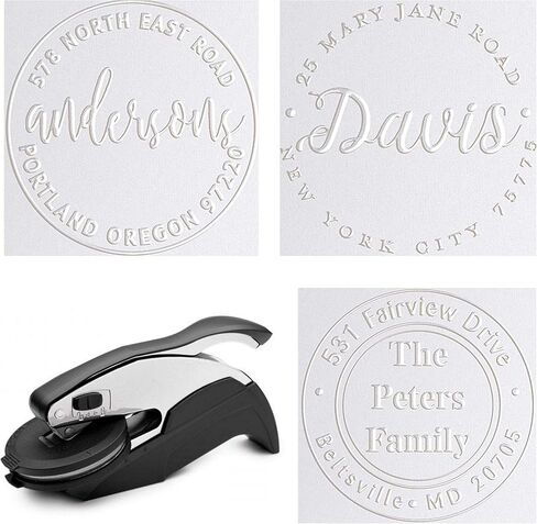 Address Embosser Seal Stamp Personalized Customized Monogram Wedding Invitiations 1 x 5/8" in Saudi Arabia