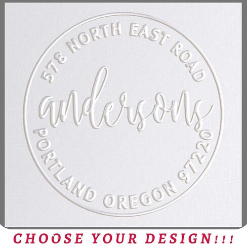 Address Embosser Seal Stamp Personalized Customized Monogram Wedding Invitiations 1 x 5/8" in Saudi Arabia
