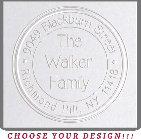 Address Embosser Seal Stamp Personalized Customized Monogram Wedding Invitiations 1 x 5/8" in Saudi Arabia