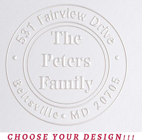 Address Embosser Seal Stamp Personalized Customized Monogram Wedding Invitiations 1 x 5/8" in Saudi Arabia