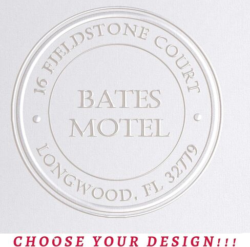 Address Embosser Seal Stamp Personalized Customized Monogram Wedding Invitiations 1 x 5/8" in Saudi Arabia