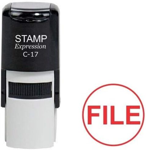 Stampexpression - ملف طابع مطاطي للمكتب الدائري - الحبر الأحمر (A -6990) in Saudi Arabia
