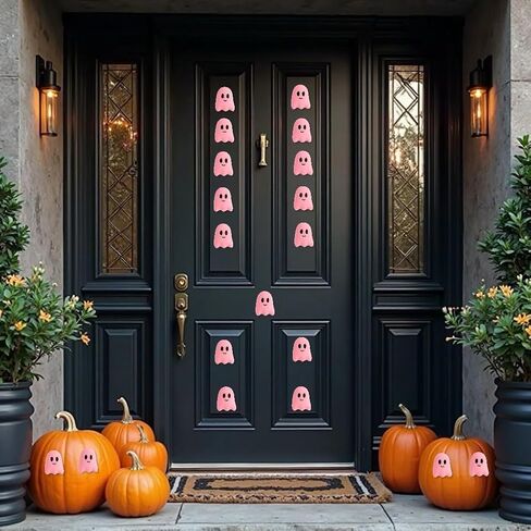 60pcs Ghost Flatback راتنج سحر - الهالوين Mini Kawaii Grimace Ghost Cabochons لحرف DIY ، علبة الهاتف ، مقطع شعر ، صنع مجوهر in Kuwait