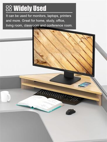 Computer Monitor Riser，Monitor Stand Riser， 2 Tiers Corner Laptop Stand Save Space, Ergonomic Computer Riser in Saudi Arabia
