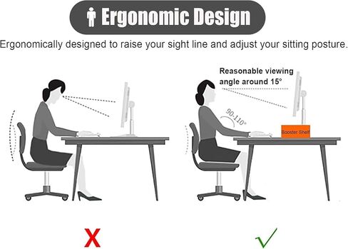 Computer Monitor Riser，Monitor Stand Riser， 2 Tiers Corner Laptop Stand Save Space, Ergonomic Computer Riser in Saudi Arabia