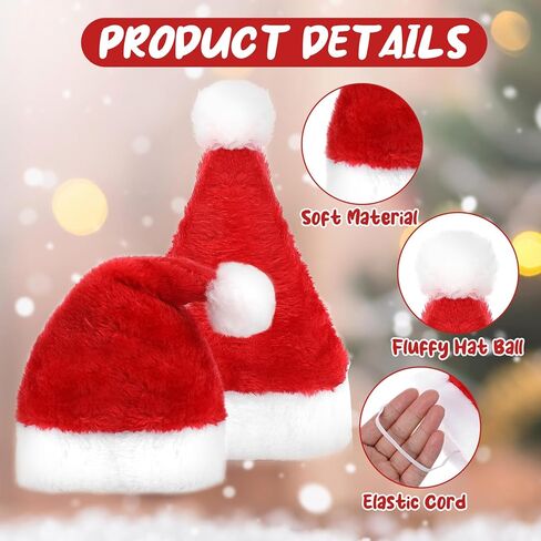 6 PCS Mini Santa Hat for Dogs Christmas Party ، قبعات سانتا الصغيرة القابلة للتعديل للحرف اليدوية ، قبعات Santas الصغيرة الدعائم - قبعة عيد الميلاد الحمراء والبيضاء للحيوانات الأليفة Cat Cat Histent in Kuwait