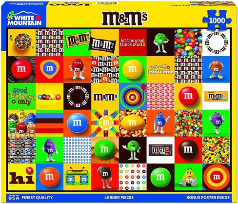 White Mountain M & M Fun Puzzle 1000 Piece Vintage Jigsaw Puzzles for Adults and Families in Saudi Arabia