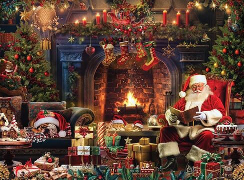 Buffalo Games - Country Life - Santa at Home - 1000 قطعة بانورامزو للألغاز للبالغين - اللغز الصعبة مثالية لليالي اللعبة in Saudi Arabia