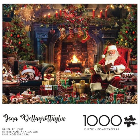 Buffalo Games - Country Life - Santa at Home - 1000 قطعة بانورامزو للألغاز للبالغين - اللغز الصعبة مثالية لليالي اللعبة in Saudi Arabia