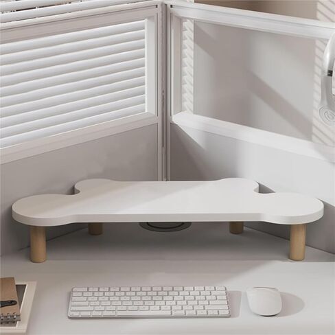 Monitor Stand Riser，Computer Monitor Riser， Multifunctional Desktop Corner Stand with Storage, Solid Wood Printer Tablet Holder(9cm (3 1/2")) in Saudi Arabia