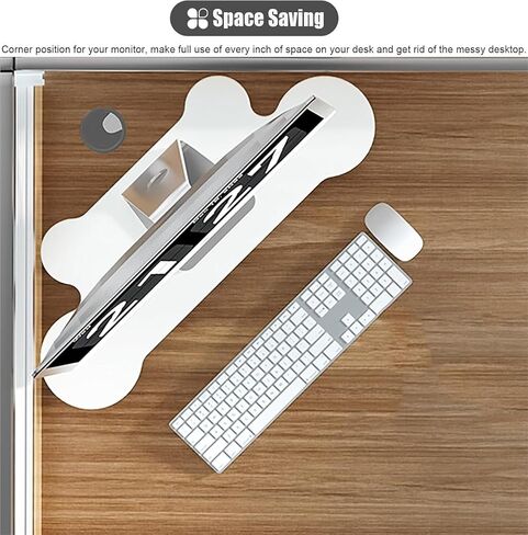 Monitor Stand Riser，Computer Monitor Riser， Multifunctional Desktop Corner Stand with Storage, Solid Wood Printer Tablet Holder(9cm (3 1/2")) in Saudi Arabia